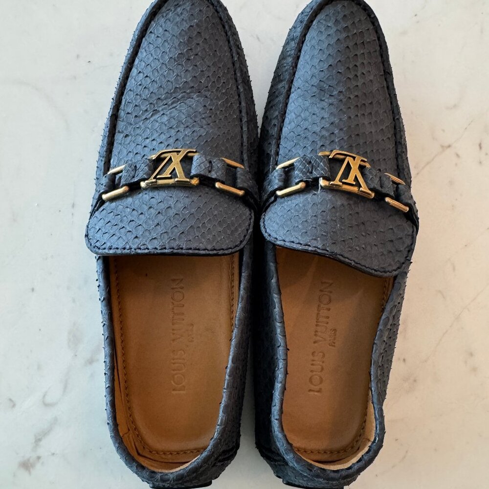 Hockenheim Lv Python Snakeskin Leather Shoes - image 1